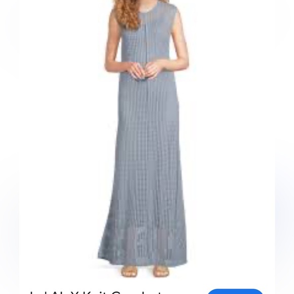 Le AL.X Dresses & Skirts - Le AL.X Crochet knit sleeveless  Maxi Dress